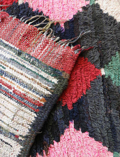 Handwoven Berber Rug 7.1 x 2.5 ft / 217 x 78 cm