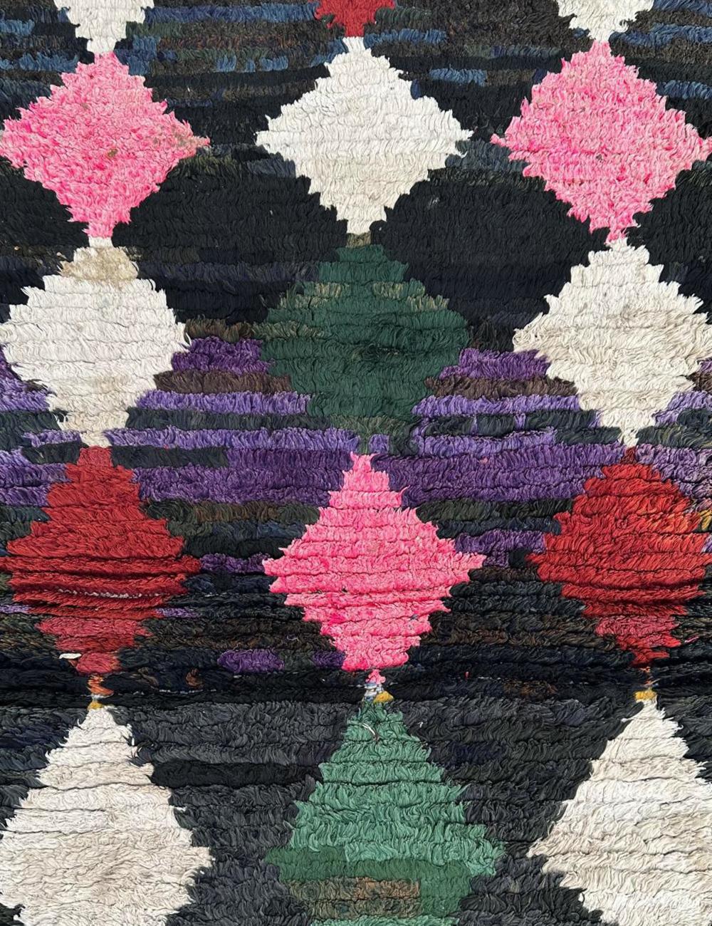 Handwoven Berber Rug 7.1 x 2.5 ft / 217 x 78 cm