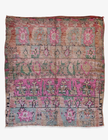Vintage Moroccan Rug 6.6 x 5.8 ft / 201 x 178 cm - Surcoma