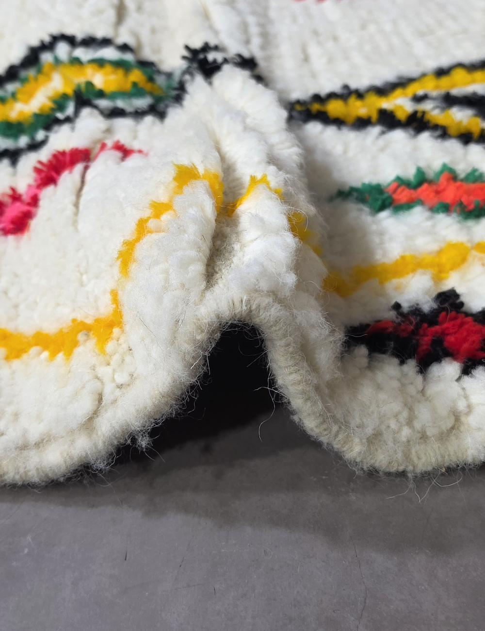Handwoven Azilal Wool Rug 7.3 x 6.4 ft / 221 x 197 cm