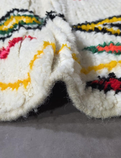 Handwoven Azilal Wool Rug 7.3 x 6.4 ft / 221 x 197 cm