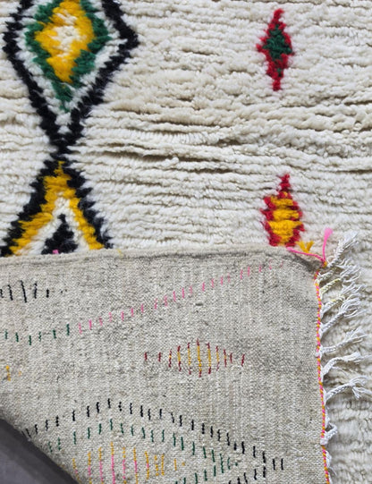 Handwoven Azilal Wool Rug 7.3 x 6.4 ft / 221 x 197 cm
