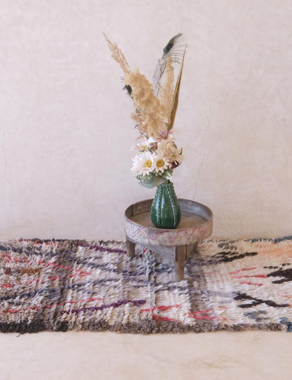 Handwoven Berber Wool Rug with Tribal Patterns 5.7 x 2.8 ft / 174 x 86 cm - Surcoma