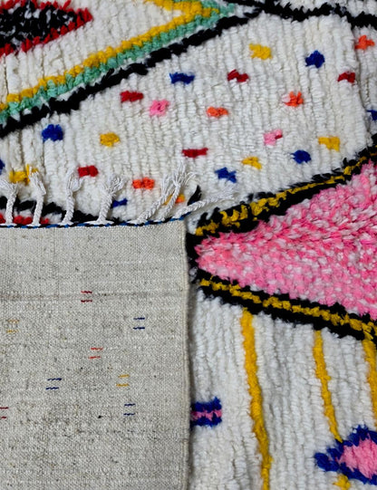 Handwoven Colorful Azilal Rug 9.8 x 6.2 ft / 300 x 190 cm