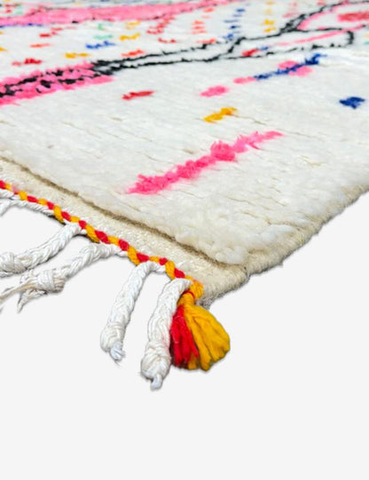 Handwoven Moroccan Azilal Wool Rug 10.1 x 6.5 ft / 309 x 200 cm