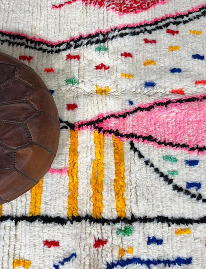 Handwoven Moroccan Azilal Wool Rug 10.1 x 6.5 ft / 309 x 200 cm