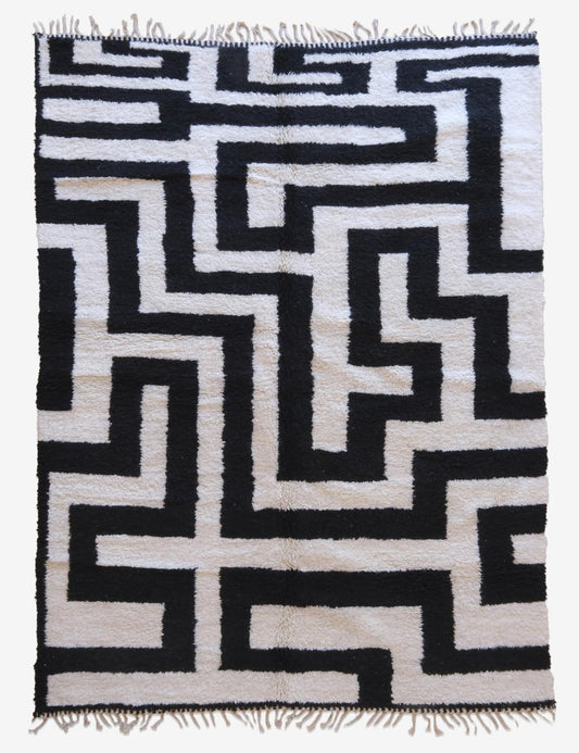 Handwoven Moroccan Wool Rug 11.4 x 7.9 ft / 347 x 242 cm