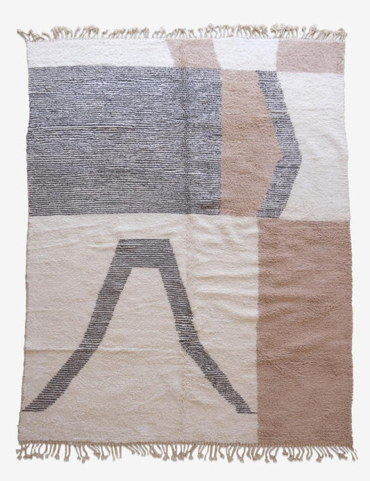 Handwoven Moroccan Wool Rug 11.3 x 8.3 ft / 343 x 255 cm