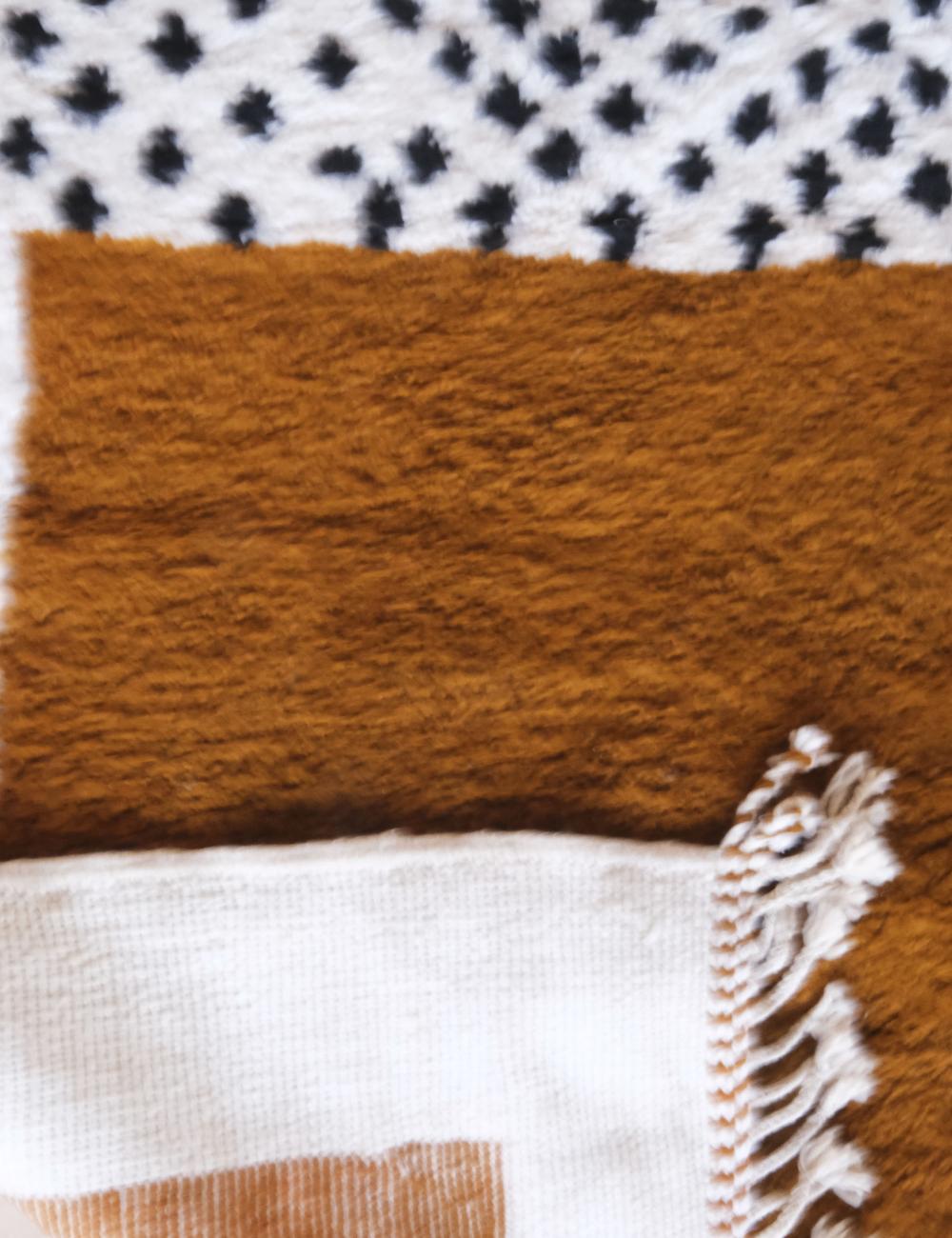 Moroccan Custom Caramel Brown Handwoven Wool Rug