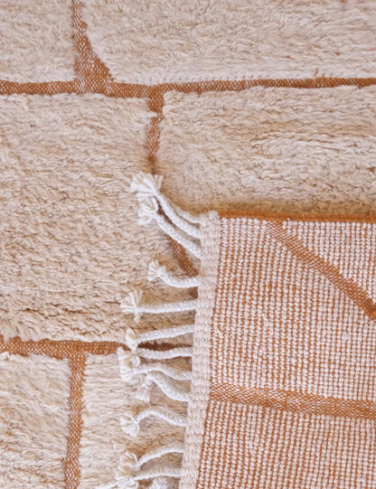 Handmade Moroccan Beige Modern Rug 9.8 x 8.3 ft / 298 x 253 cm - Surcoma