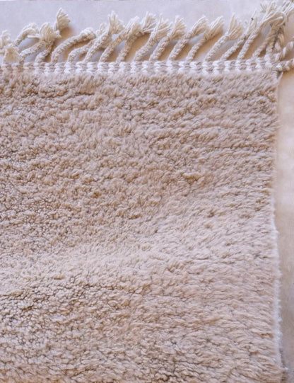 Handwoven Moroccan Tan Wool Rug 11.5 x 8.1 ft / 350 x 248 cm - Surcoma