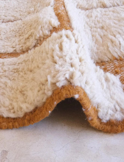 Handmade Moroccan Beige Modern Rug 9.8 x 8.3 ft / 298 x 253 cm - Surcoma