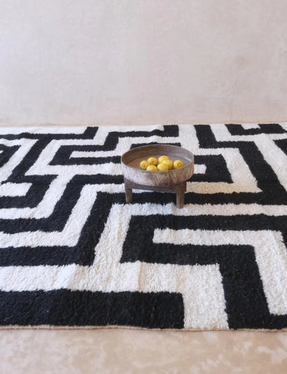 Handwoven Moroccan Wool Rug 11.4 x 7.9 ft / 347 x 242 cm - Surcoma