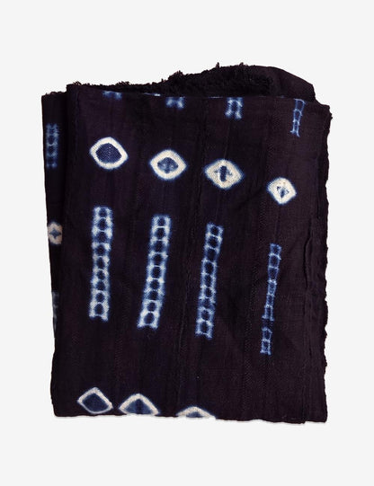 Indigo Mudcloth from Mali 4.1 x 3.9 ft / 152 x 115 cm