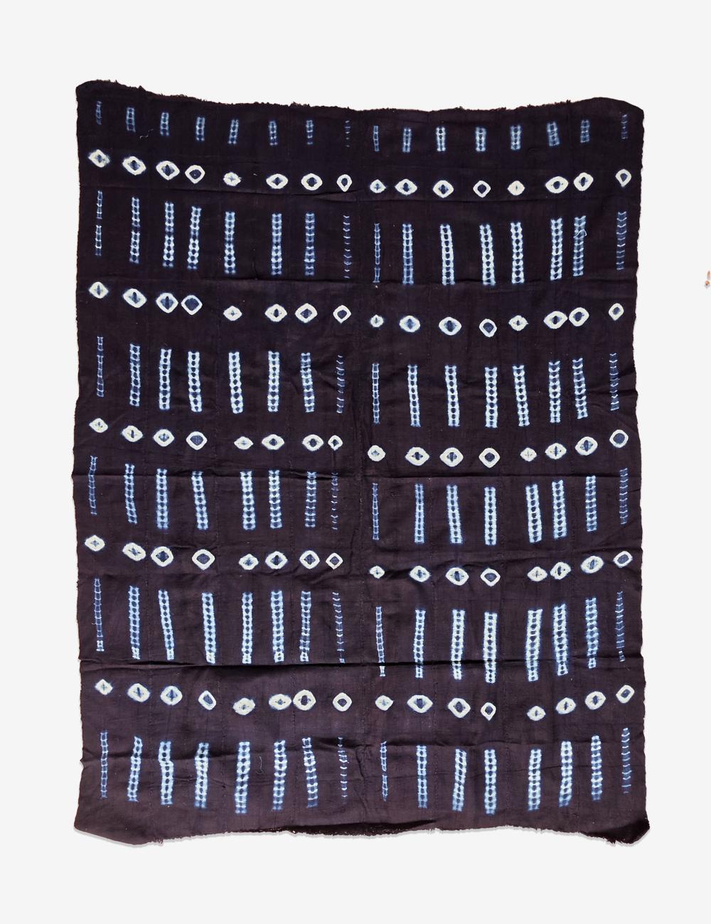 Indigo Mudcloth from Mali 4.1 x 3.9 ft / 152 x 115 cm