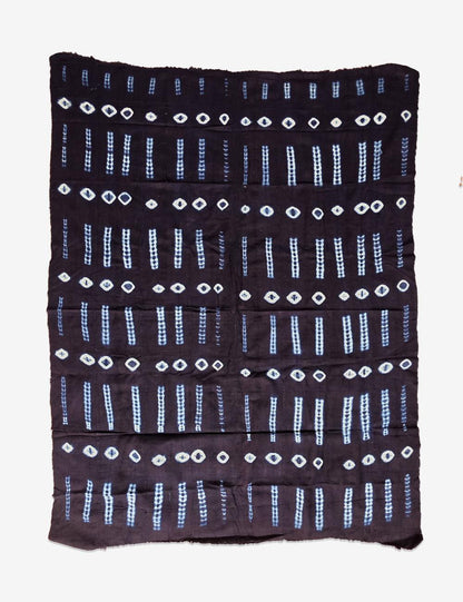 Indigo Mudcloth from Mali 4.1 x 3.9 ft / 152 x 115 cm