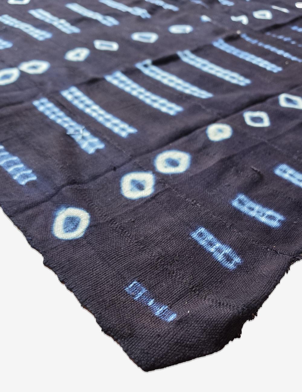 Indigo Mudcloth from Mali 4.1 x 3.9 ft / 152 x 115 cm