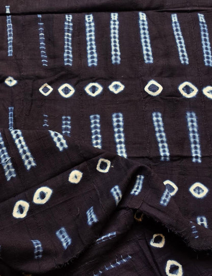 Indigo Mudcloth from Mali 4.1 x 3.9 ft / 152 x 115 cm