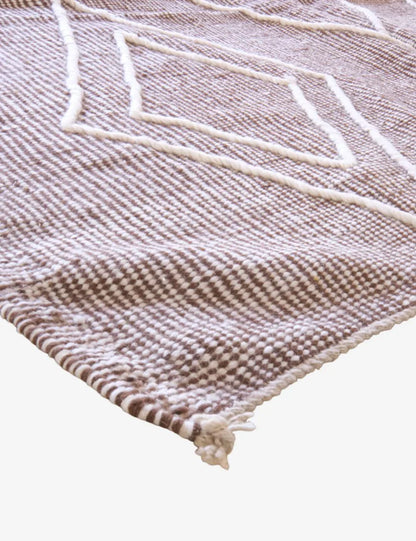 Kilim Beni Ourain Moroccan Rug 10.4 x 6.2 ft / 317 x 190 cm - Surcoma