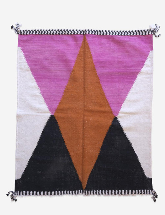 Kilim Moroccan Flatweave Rug 6.3 x 5.1 ft / 192 x 157 cm
