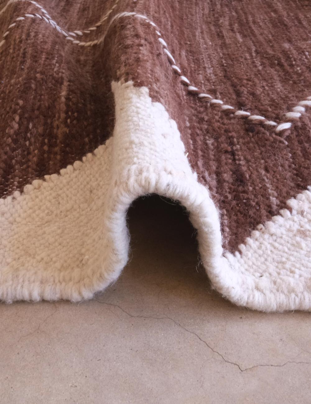 Brown Kilim Moroccan Rug 10 x 6.5 ft / 305 x 200 cm
