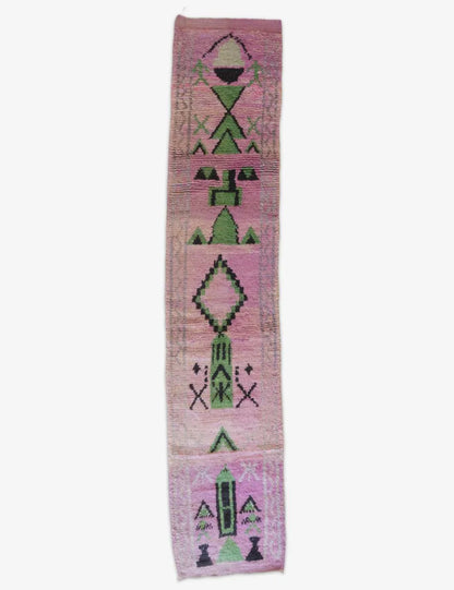 Lavender Purple Runner Wool Rug 12.7 x 2.5 ft / 388 x 79 cm - Surcoma