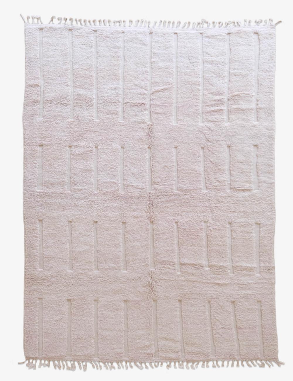 Custom Pale Pink Textured Moroccan Rug - Forma 81