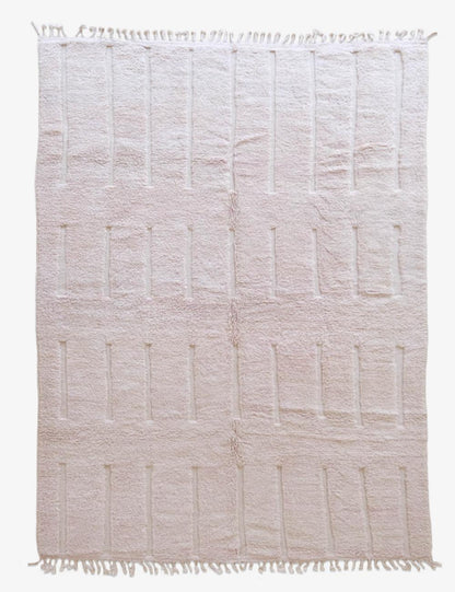 Custom Pale Pink Textured Moroccan Rug - Forma 81
