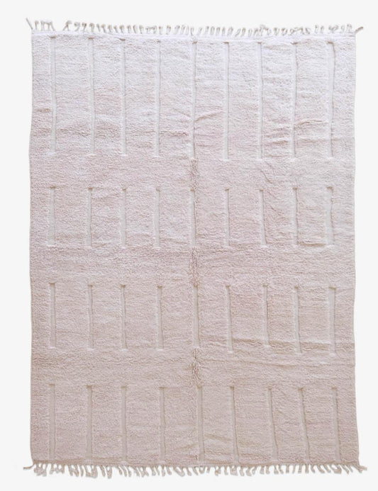 Custom Pale Pink Geometric Moroccan Rug - Forma 98