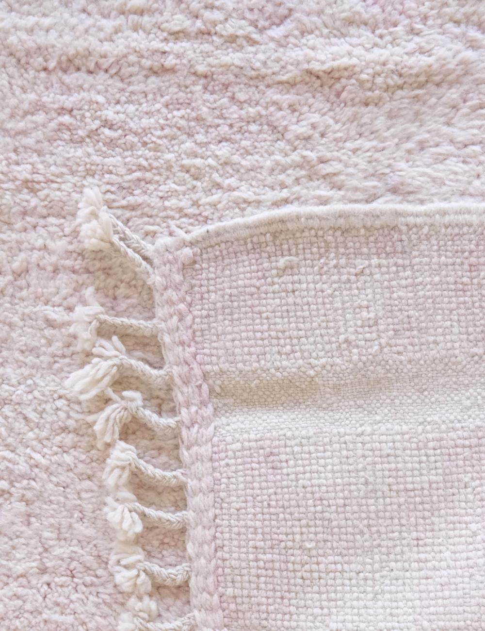 Custom Pale Pink Textured Moroccan Rug - Forma 81