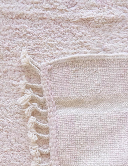 Custom Pale Pink Textured Moroccan Rug - Forma 81