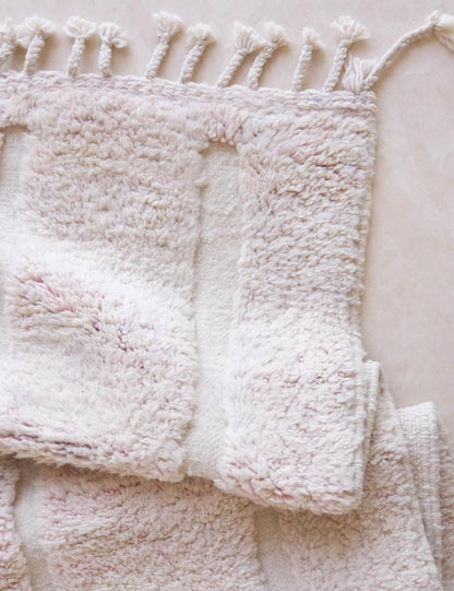 Custom Pale Pink Textured Moroccan Rug - Forma 81