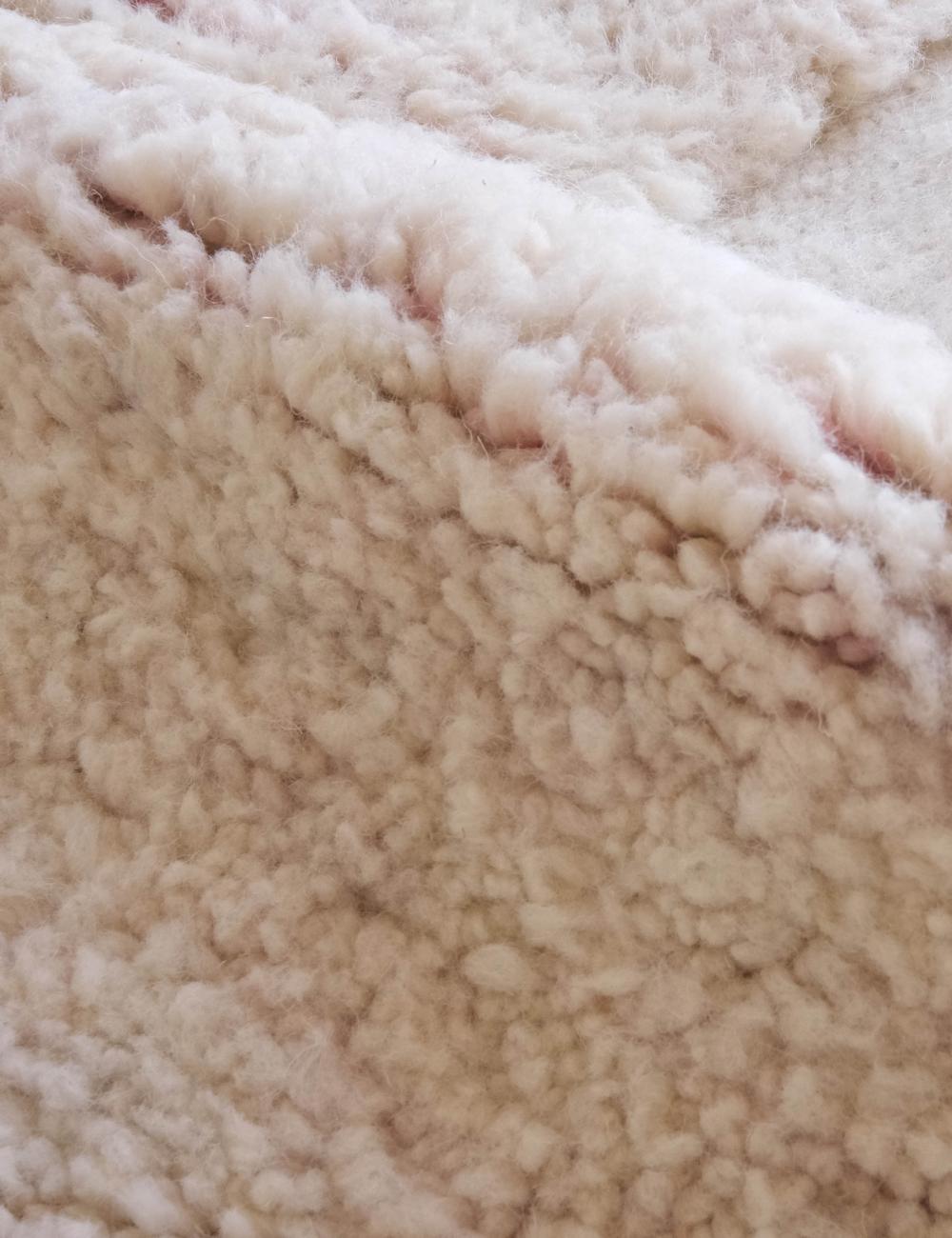 Custom Pale Pink Textured Moroccan Rug - Forma 81
