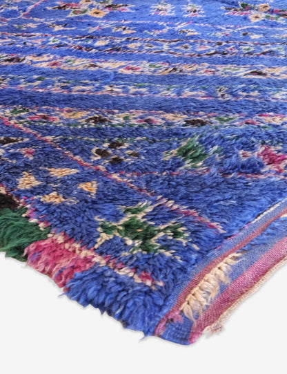 Masterpiece Indigo Blue Moroccan Rug 14.4 x 6.8 ft / 440 x 208 cm