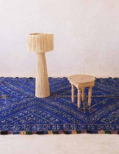 Masterpiece Indigo Blue Moroccan Rug 14.4 x 6.8 ft / 440 x 208 cm