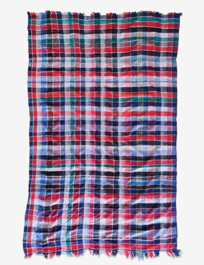 Moroccan Haik Berber Vintage Blanket 7.1 x 5 ft / 240 x 153 cm