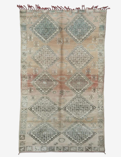 Mid Century Moroccan Rug 9.4 x 5.9 ft / 286 x 181 cm