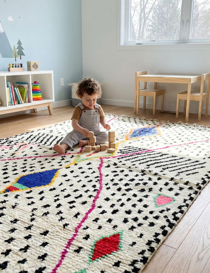 Modern Abstract Azilal Rug 9.8 x 6.2 ft / 300 x 190 cm