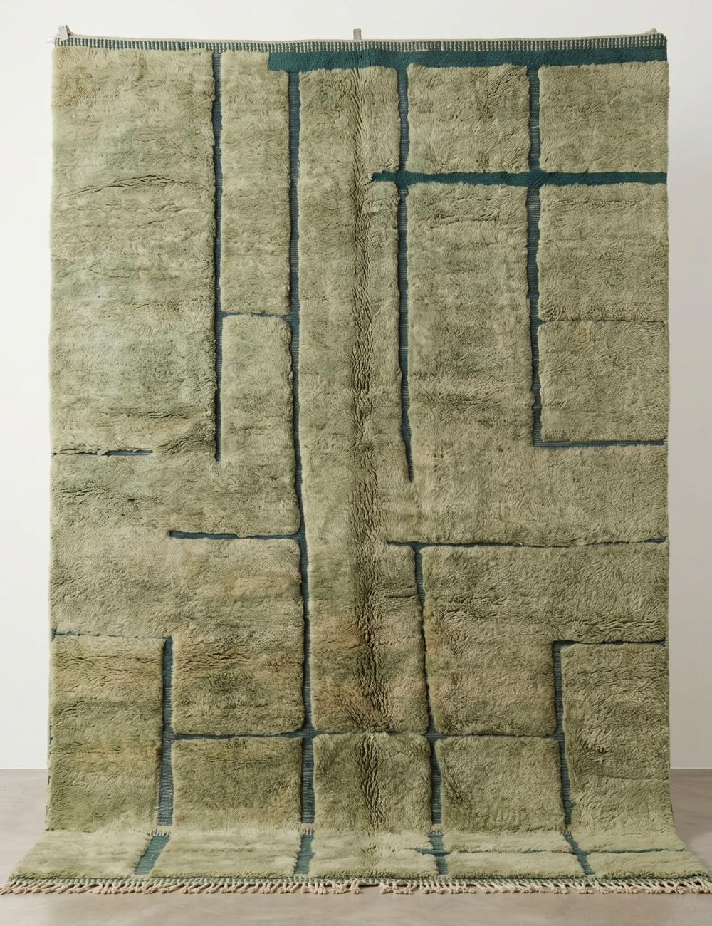 Green Beni Mrirt Moroccan Custom Rug - Forma 85