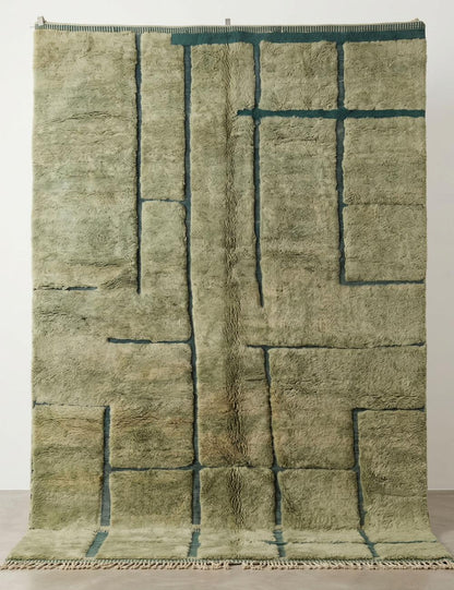 Green Beni Mrirt Moroccan Custom Rug - Forma 85