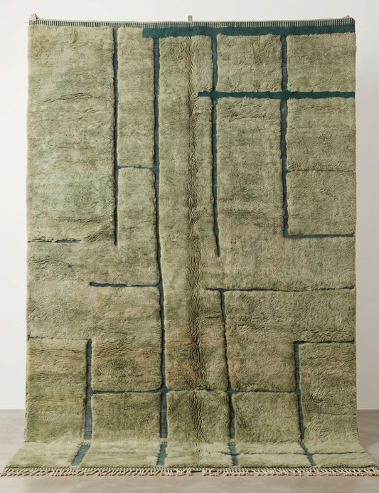 Green Beni Mrirt Moroccan Custom Rug - Forma 85