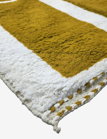 Modern Mustard Boujad Rug 7.5 x 5.1 ft / 230 x 157 cm