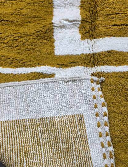 Modern Mustard Boujad Rug 7.5 x 5.1 ft / 230 x 157 cm