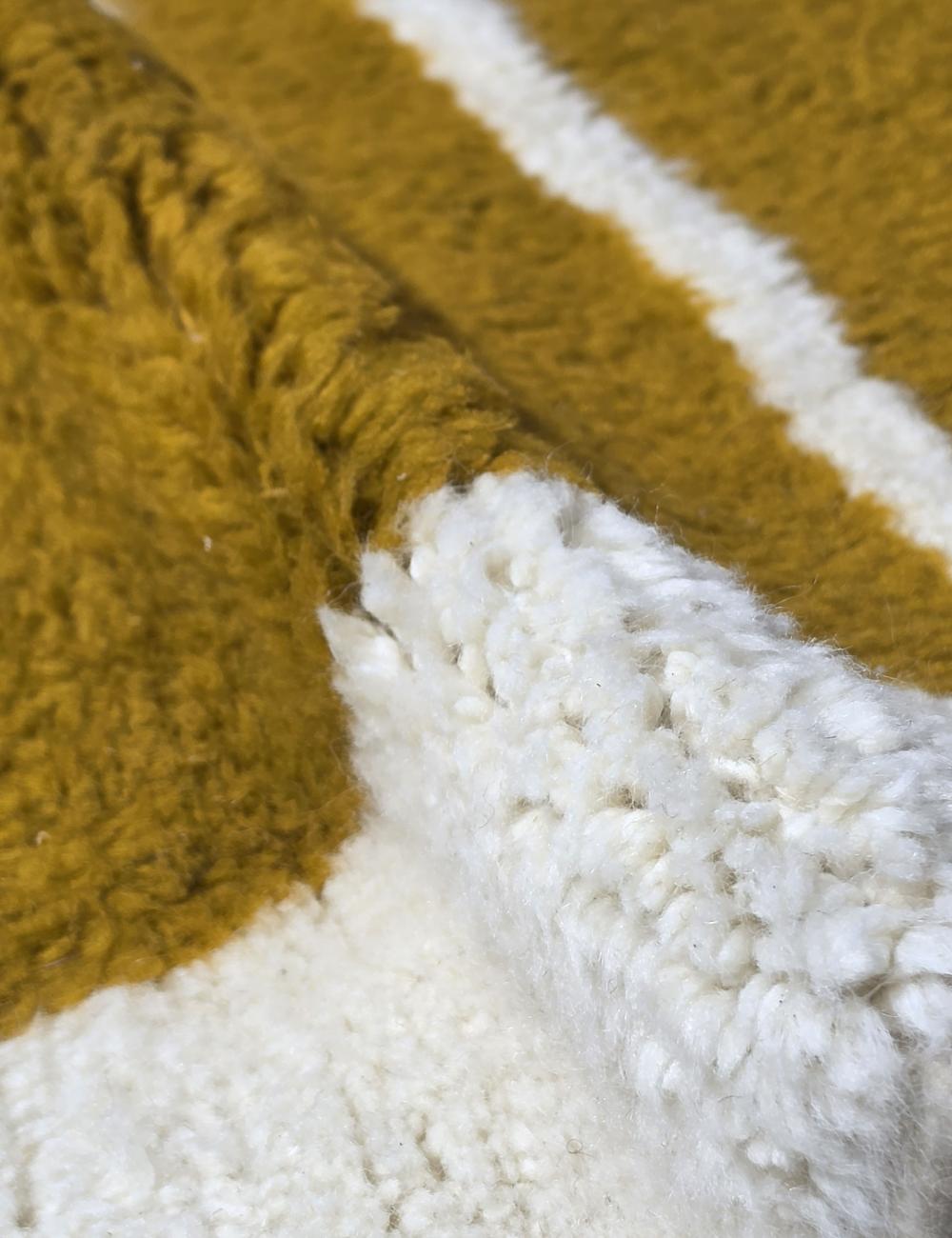 Modern Mustard Boujad Rug 7.5 x 5.1 ft / 230 x 157 cm