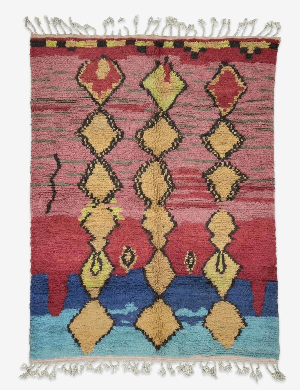 Handmade Abstract Berber Wool Rug 8.9 x 6.6 ft / 272 x 204 cm
