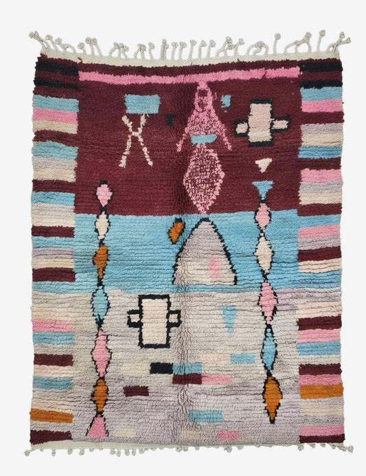 Handwoven Berber Boujad Rug 8.5 x 7 ft / 260 x 215 cm