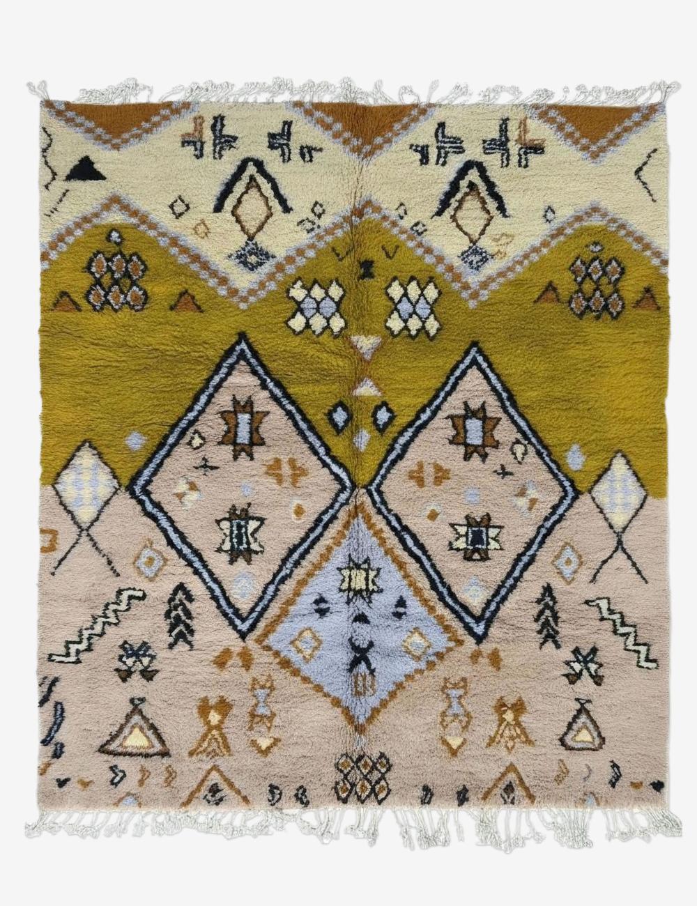 Tribal Moroccan Rug 9.9 x 8.3 ft / 303 x 253 cm