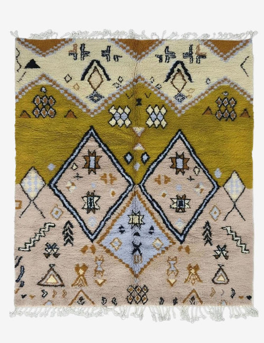 Tribal Moroccan Rug 9.9 x 8.3 ft / 303 x 253 cm