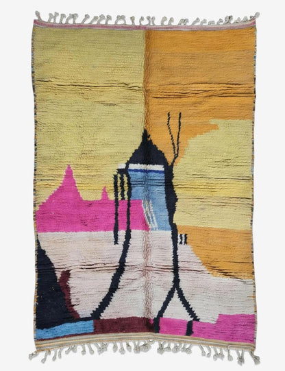 Sunset Handwoven Berber Wool Rug 9.4 x 6.6 ft / 286 x 202 cm