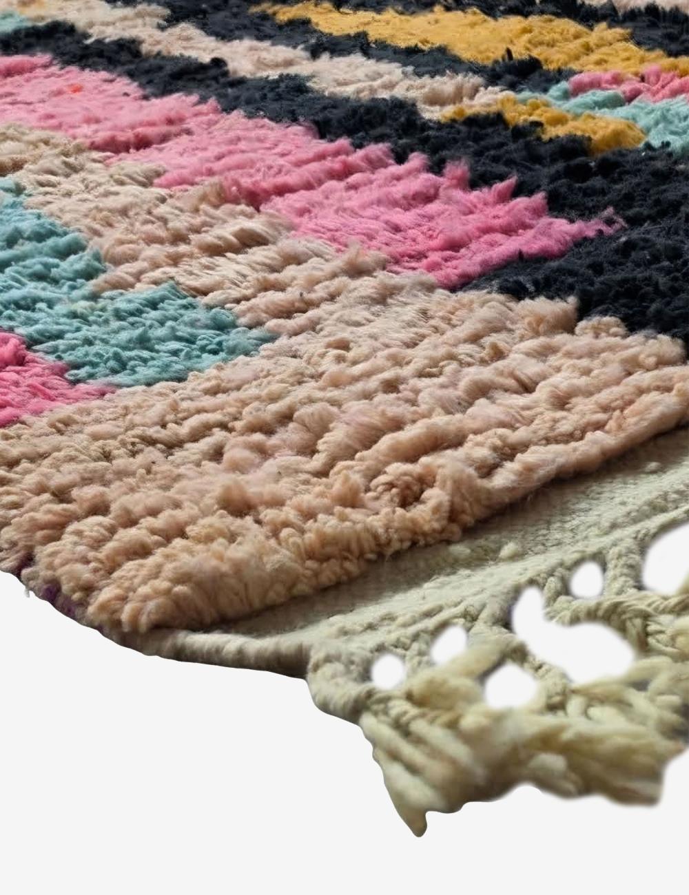 Bold Abstract Berber Wool Rug 9.9 x 6.8 ft / 303 x 210 cm